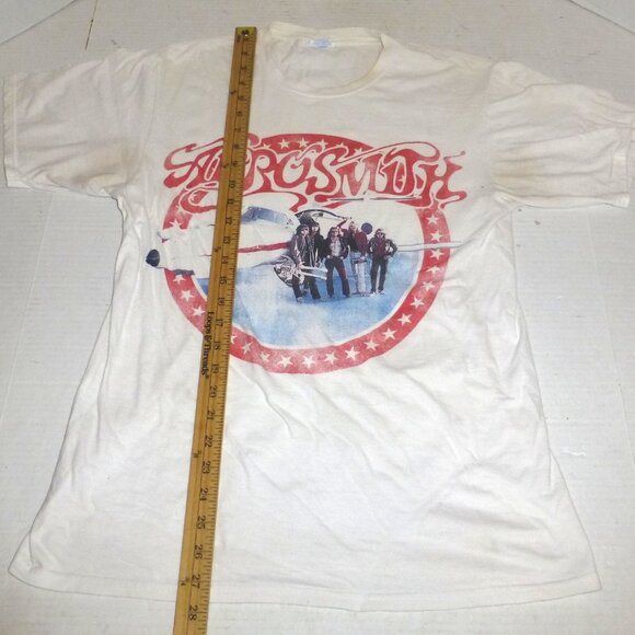 Port & Company Aerosmith Men's Short Sleeve T-Shirt Size: Medium HAS STAINS READ - Picture 4 of 7